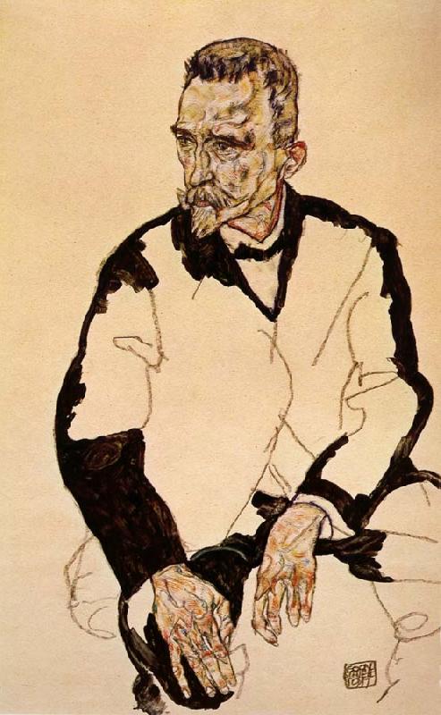 Egon Schiele Portrait of Heinrich Benesch oil painting image